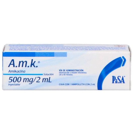AMK INY. 500 MG. CAJA C/1 AMP. C/2 ML.
