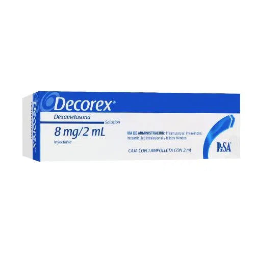 DECOREX 8MG SOL INY AMP 2ML