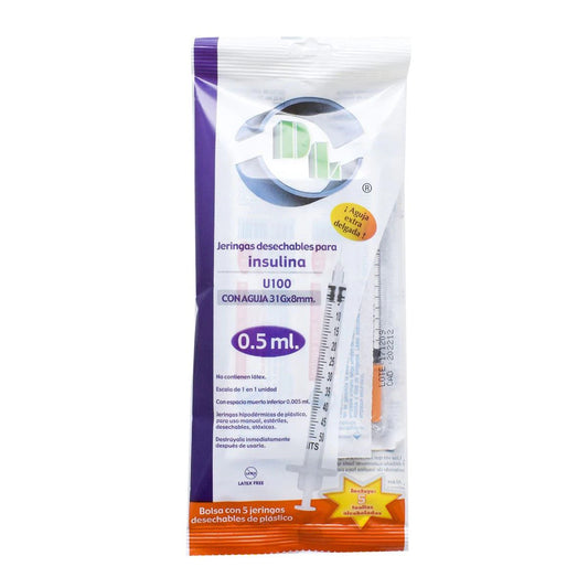 JERINGA INSULINA 5 JERS 31X8MM/.5 ML