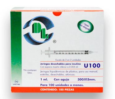 JERINGA INSULINA 100 JERS 30X13MM/1 ML