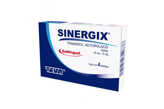 SINERGIX 25/10MG 4 TAB SUBLI