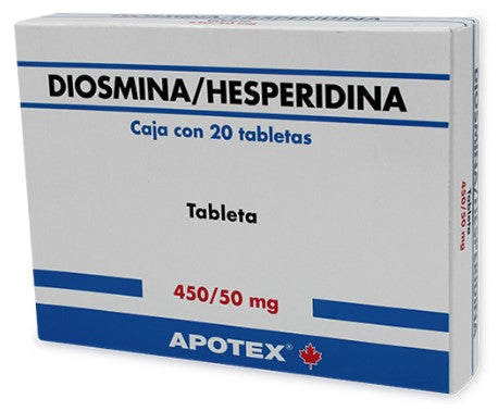 DIOSMINA/HESPERIDINA TAB. 450/50 MG. C/20
