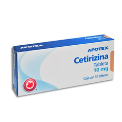 CETIRIZINA TAB. 10 MG. CAJA C/10