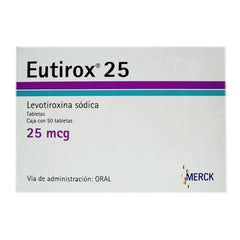 EUTIROX 25MCG TAB C50