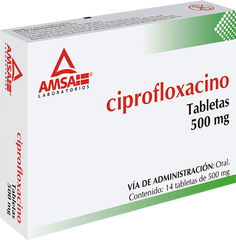 CIPROFLOXACINO TAB 250 MG CAJA C12
