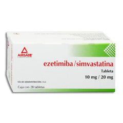 EZETIMIBA SIMVASTATINA TAB. 10/20 MG. CAJA C/28