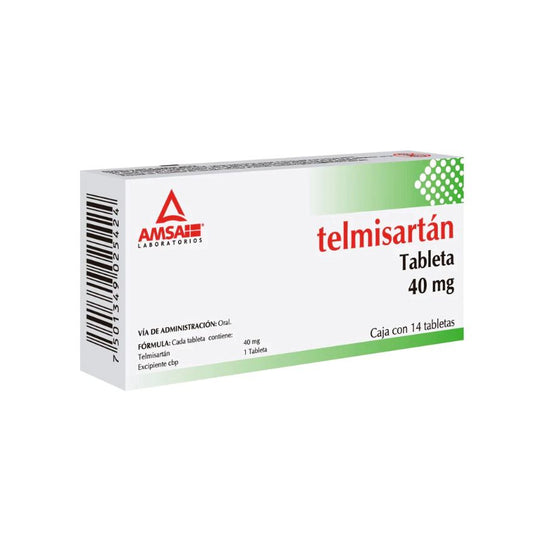 TELMISARTAN TAB 40 MG CAJA C14