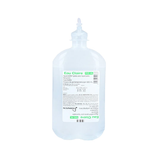EAU CLAIRE AGUA ESTERIL INY 500ML