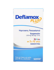 DEFLAMOX PLUS 125MG SUSP 75ML