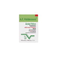 ACIDO FOLICO TAB. 400 MCG. CAJA C/90