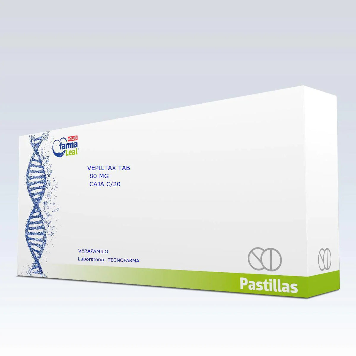 Vepiltax Tab. 80 Mg. Caja C/20 Verapamilo