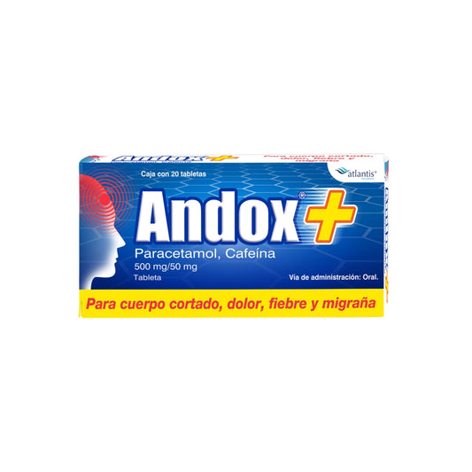 ANDOX T TAB. 500/50 MG. CAJA C/20