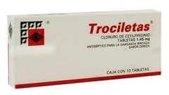 TROCILETAS TAB. 1.45 MG. CAJA C/10 SABOR CEREZA