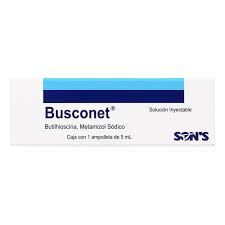 BUSCONET INY. 20 MG./2.5 G. CAJA C/1 AMP. C/5 ML.