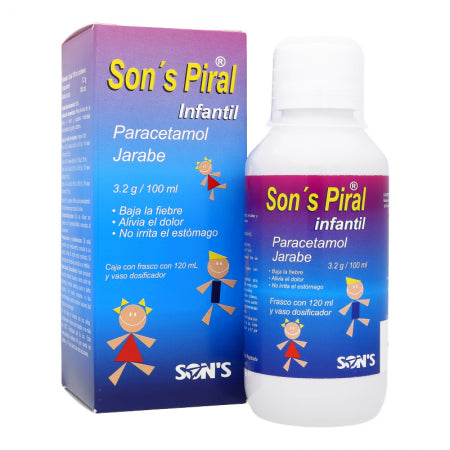 SONS PIRAL JBE. INFANTIL CAJA C/FCO. C/120 ML.