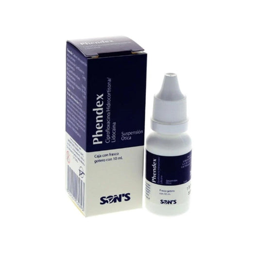PHENDEX SUSP. OTICA CAJA C/ FCO. GOTERO C/10 ML.
