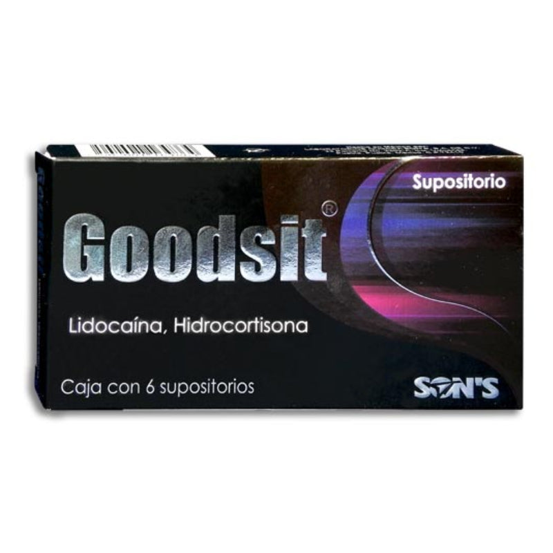 LIDOCAINA HIDROCORTISONA SUPOSITORIOS CAJA C/6 (GOODSIT)