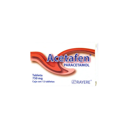 ACETAFEN TAB. 750 MG. CAJA C/12