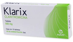 KLARIX TAB. 500 MG. CAJA C/10