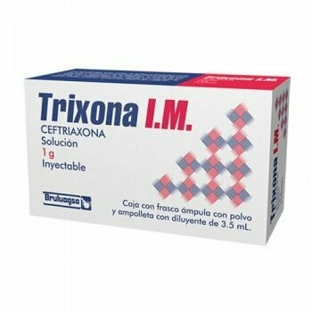 Trixona Iny. 1G. I.m. Caja C/fco. Amp. C/pvo Y C/3.5 Ml. Ceftriaxona-Lidocaina