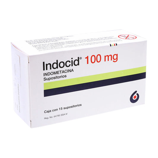 INDOCID 100MG SUP C15
