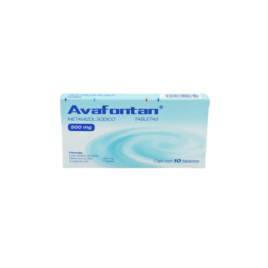 AVAFONTAN TAB. 500 MG. CAJA C/FCO. C/10