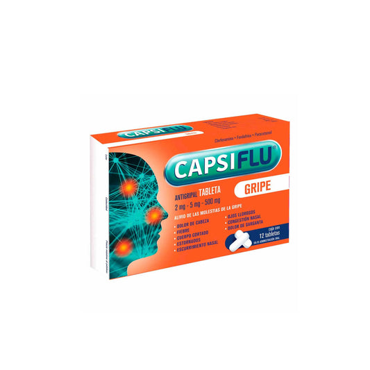 CAPSIFLU GRIPE  2/5/500MG C/12 TAB