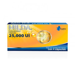MILDA 25000 UI 4 CAPS