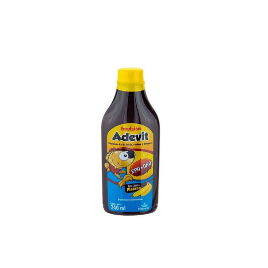 ADEVIT EMULSION SABOR PLATANO FCO. C/240 ML.
