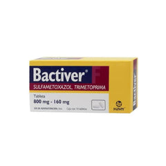 BACTIVER F TAB. 160/800 MG. CAJA C/14