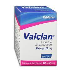 VALCLAN TAB. 500/125 MG. CAJA C/FCO. C/10