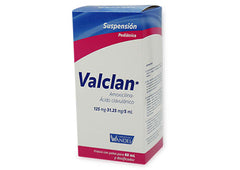 VALCLAN SUSP. PEDIATRICA 125/31.25 MG. CAJA FCO. C/PVO. P/60 ML.