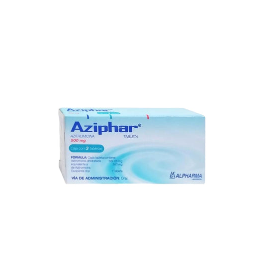 AZIPHAR AZITROMICINA 3TAB 500MG