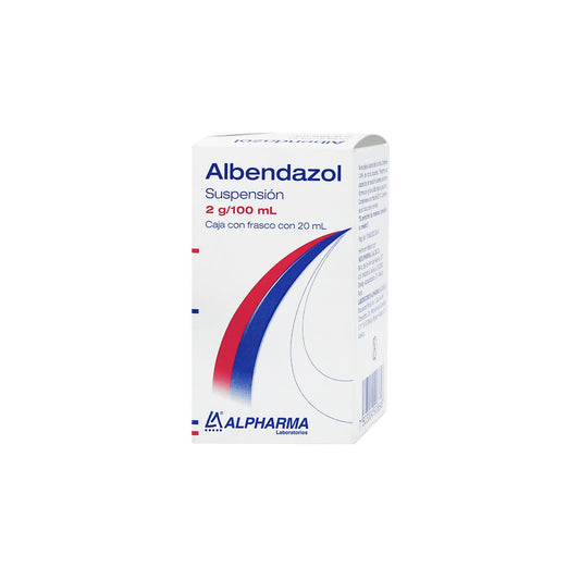 ALBENDAZOL SUSP. CAJA C/FCO. C/20 ML.