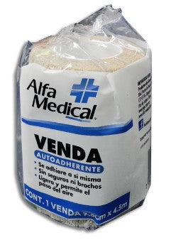 VENDA AUTOADHERIBLE 7.5 CM X 4.5 MT / PIEL / BOLSA