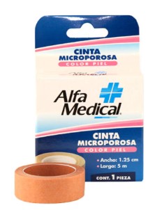 CINTA MICROPOROSA / PIEL 1.25 CM X 5 M