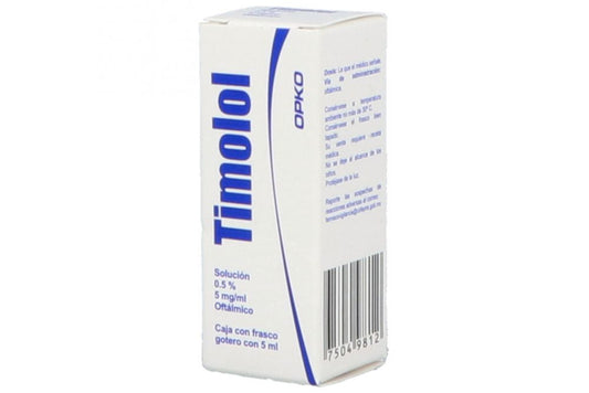 Timolol Sol. Oftalmica Fco. Gotero C/5 Ml.