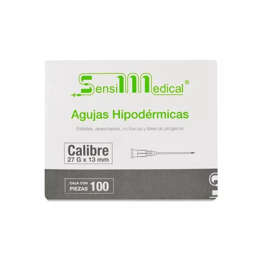 AGUJAS HIPODERMICAS 27X13 MM C/100