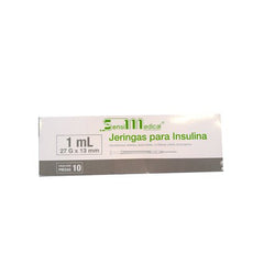 JERINGA INSULINA 10 JERS 27X13MM/1 ML