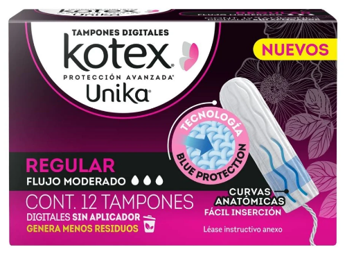 TAMPONES KOTEX UNIK REGULAR C/12