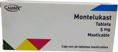 GE MONTELUKAST MASTIC CAMBE 5MG - TAB 30