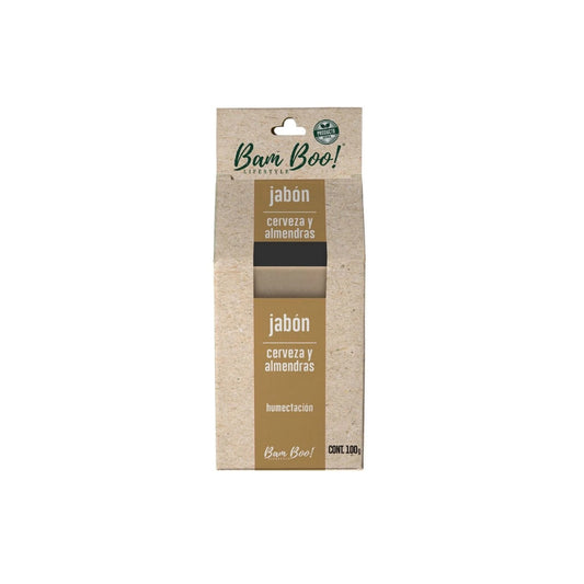 JABON CERVEZA Y ALMENDRAS 1 PZA 100 G