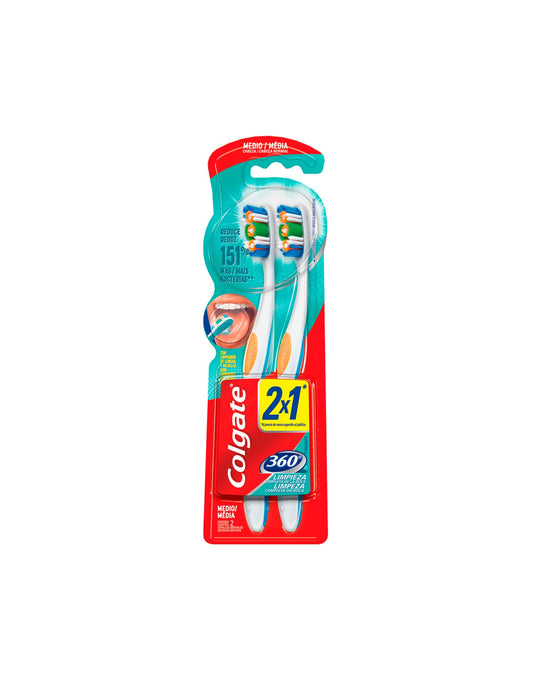 COLGATE CDNT 360 MED 2X1