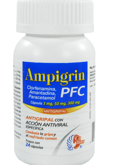 AMPIGRIN PFC CAP. 3/50/300 MG. CAJA C/24