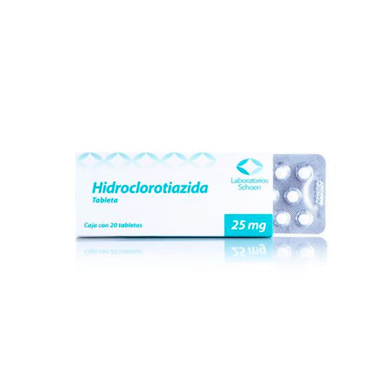 HIDROCLOROTIAZIDA 20 TAB 25 MG