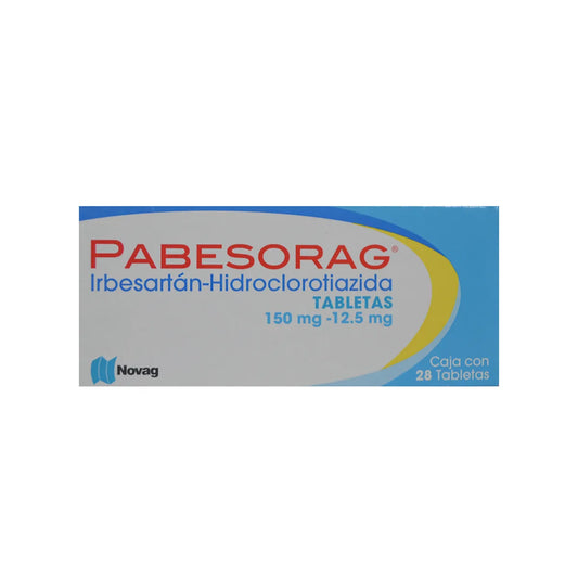 PABESORAG TAB. 150 MG./12.5 MG. CAJA C/28 (IRBESARTAN-HIDROCLOTIAZIDA)