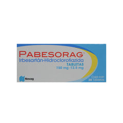 PABESORAG TAB. 150 MG./12.5 MG. CAJA C/28 (IRBESARTAN-HIDROCLOTIAZIDA)