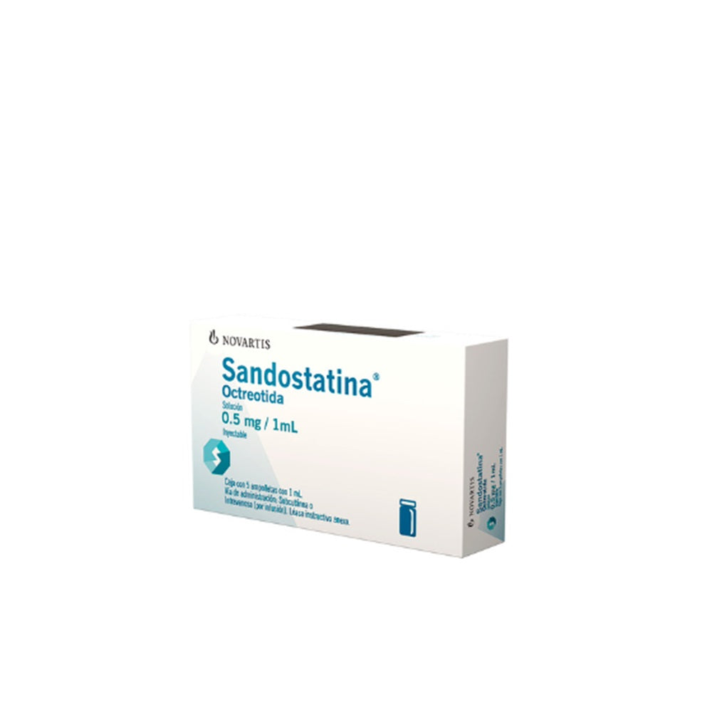 SANDOSTATINA .5MG S INY 5X1ML AMP