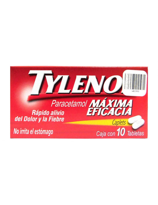 TYLENOL CAPLETS 500MG TAB C10